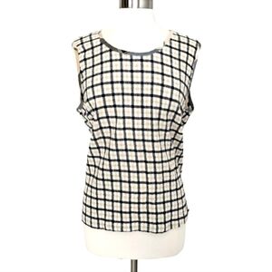 LEMON GRASS STUDIO Tank Top Seer Sucker 3X Plaid Sleeveless Plus Size